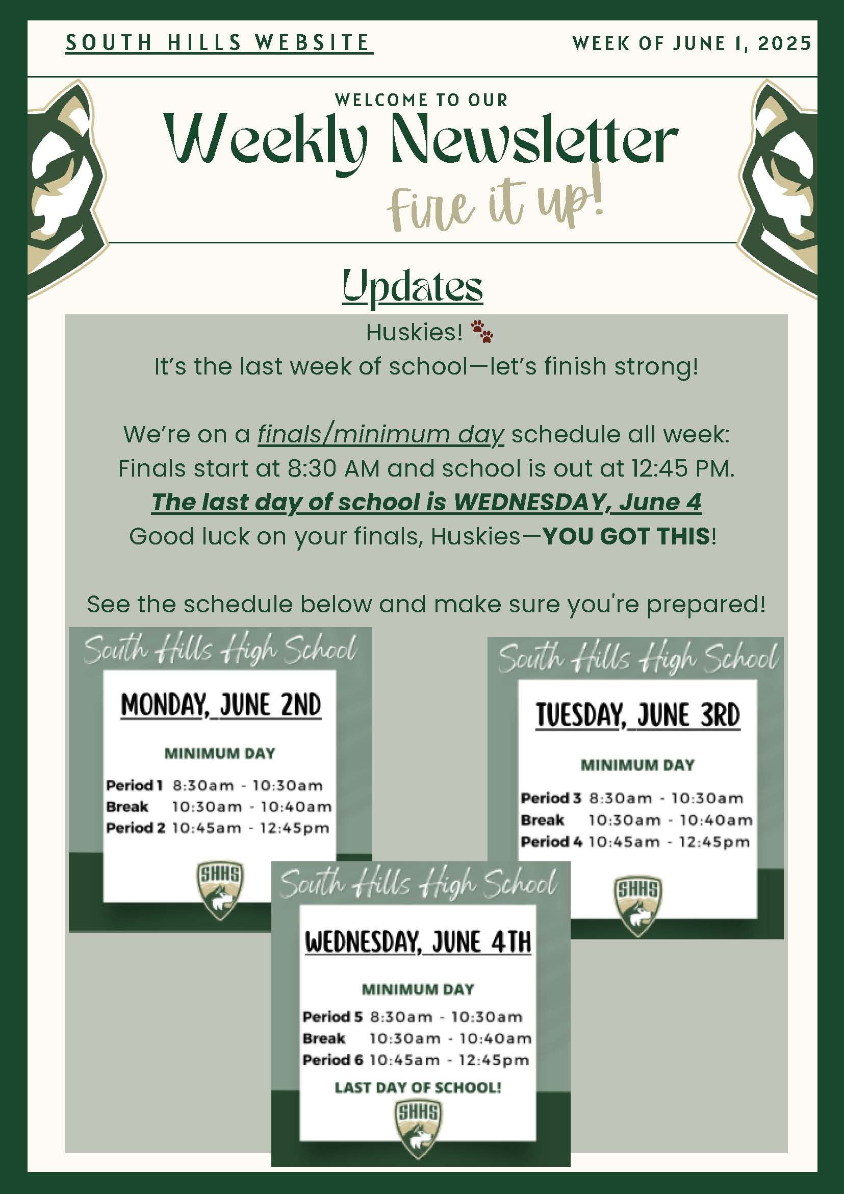  Weekly Newsletter